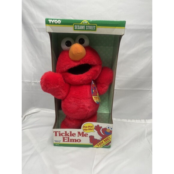 Rare Original 1996 Tickle Me Elmo Plush Stuffed Animal Doll Toy by Tyco #62715 - Picture 1 of 3